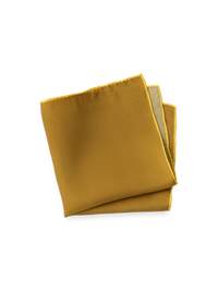 Solid Silk Pocket Square - Gold