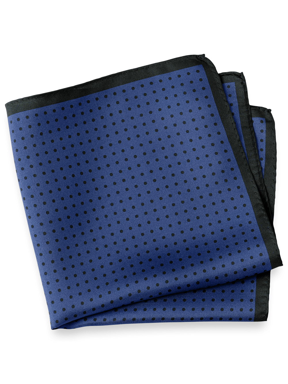 Product Image of Dot Silk Pocket Square-Blue