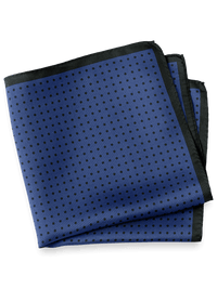 Dot Silk Pocket Square - Blue