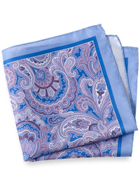 Paisley Silk Pocket Square - Blue Multi