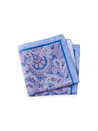Paisley Silk Pocket Square - Blue Multi