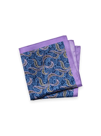 Paisley Silk Pocket Square - Blue Multi