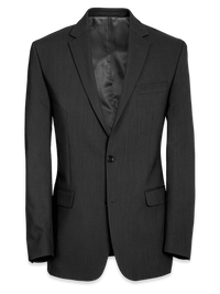 Classic Fit Essential Wool Notch Lapel Suit Jacket - Black
