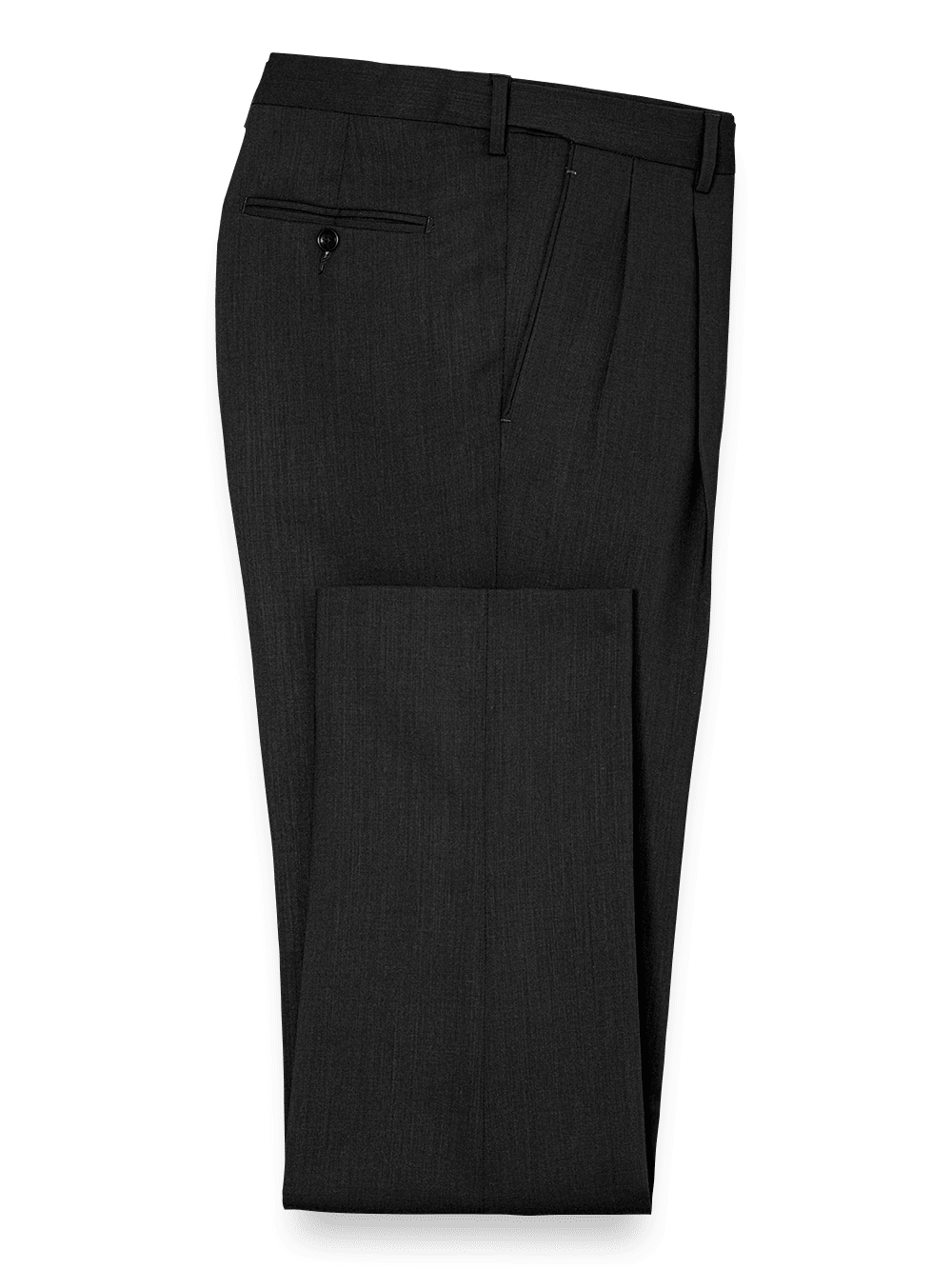 Product Image of Classic Fit Essential Wool Pleated Suit Pants-Black
