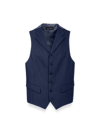 Classic Fit Essential Wool Suit Vest - Navy
