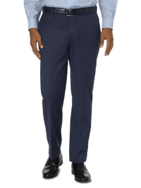 Tailored Fit Impeccable Flat Front Suit Pant - Navy