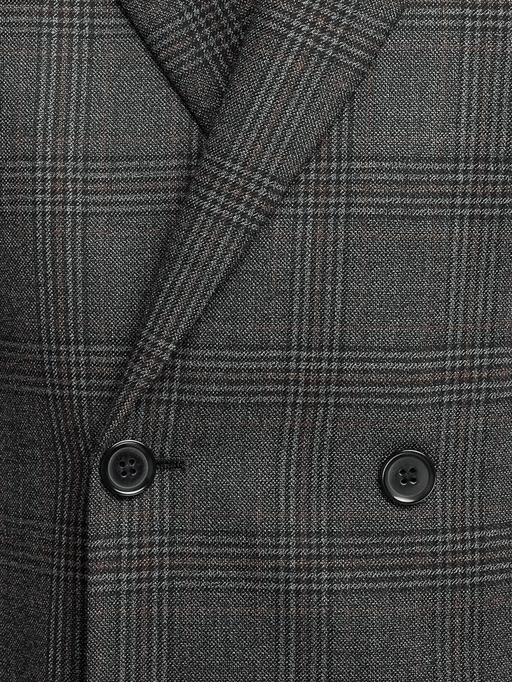 Alternate Image of Wool Plaid Double Breasted Peak Lapel Suit Jacket-4