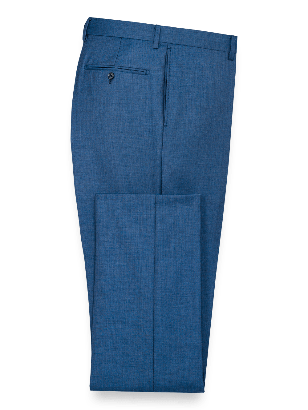 Product Image of Classic Fit Sharkskin Flat Front Suit Pants-Slate Blue