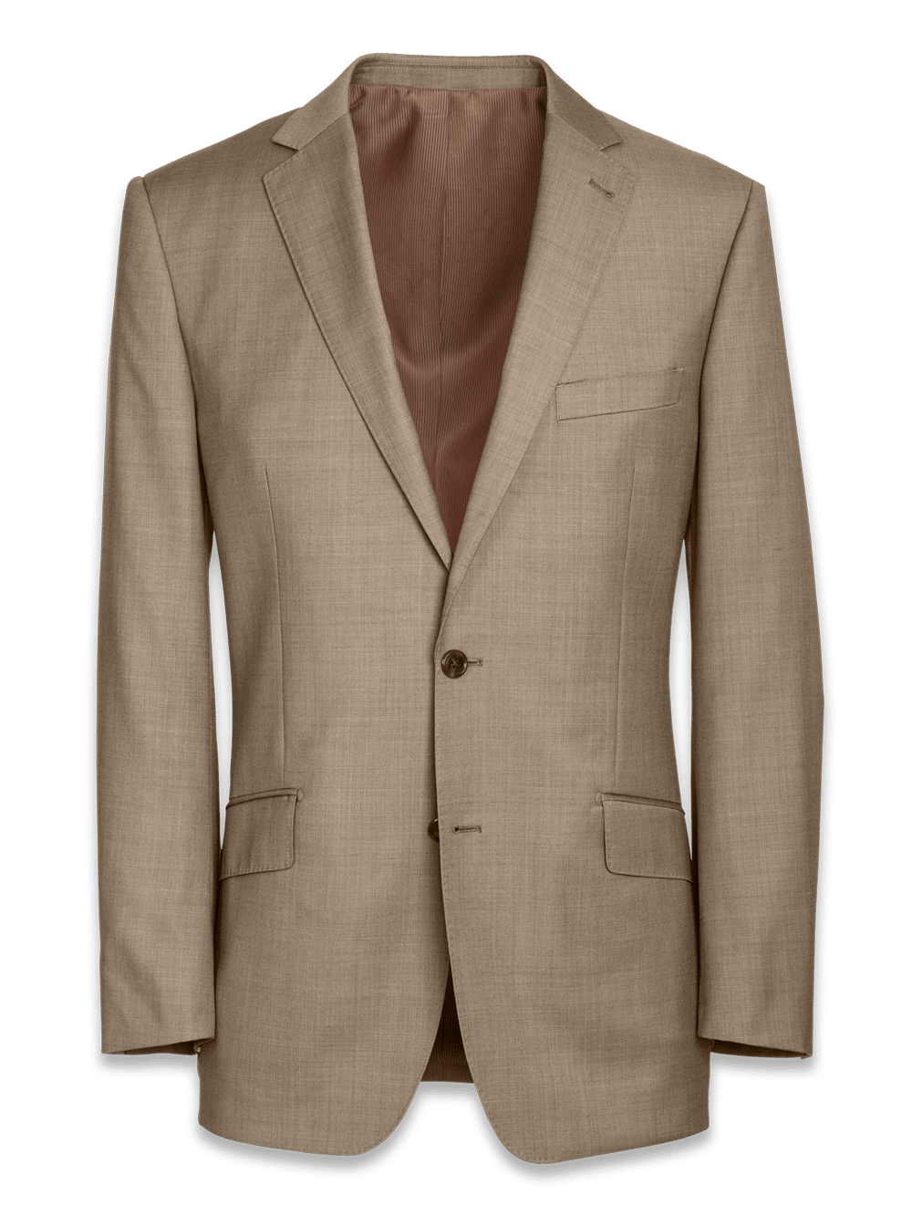 Product Image of Classic Fit Sharkskin Notch Lapel Suit Jacket-Tan