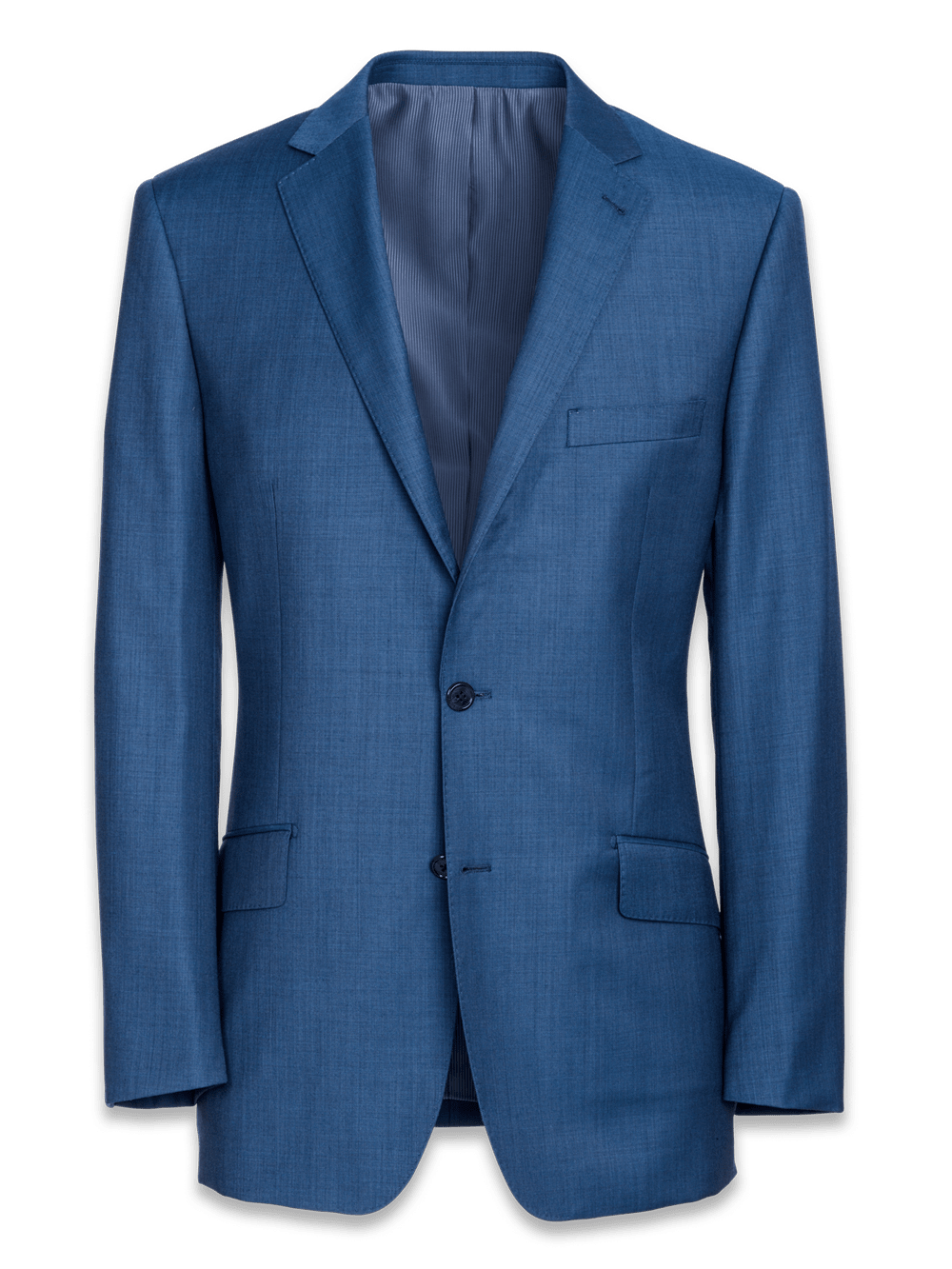 Product Image of Classic Fit Sharkskin Notch Lapel Suit Jacket-Slate Blue