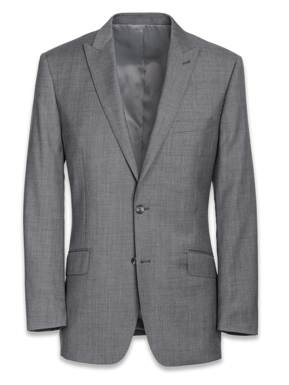 Product Image of Tailored Fit Sharkskin Peak Lapel Suit Jacket-Grey