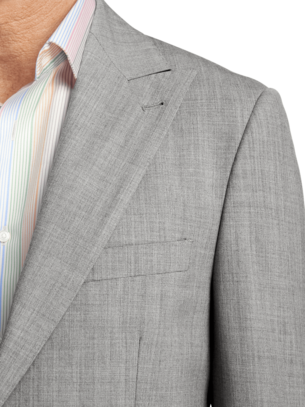 Alternate Image of Wool Stretch Bengaline Peak Lapel Suit Jacket-5