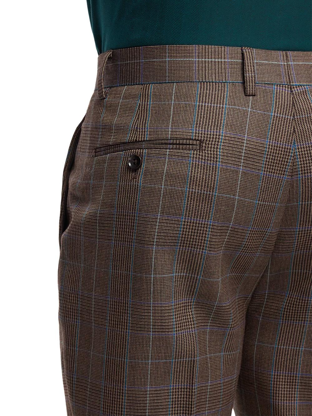 Alternate Image of Wool Blend Plaid Single Pleat Suit Pants-5