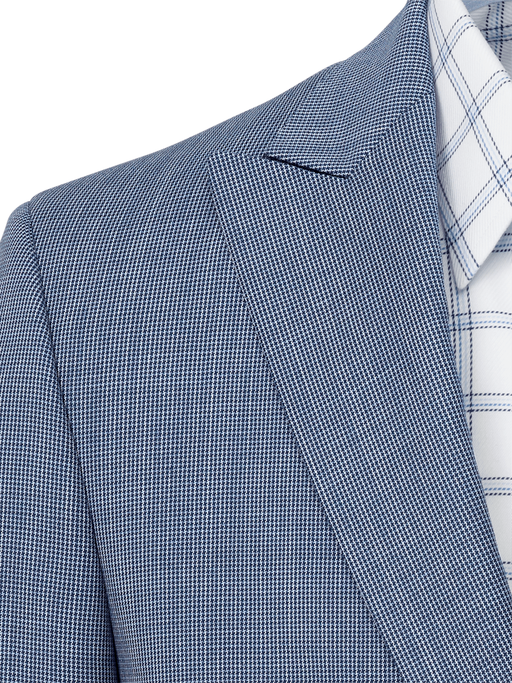 Alternate Image of Wool Micro Check Single Breasted Peak Lapel Suit Jacket-3