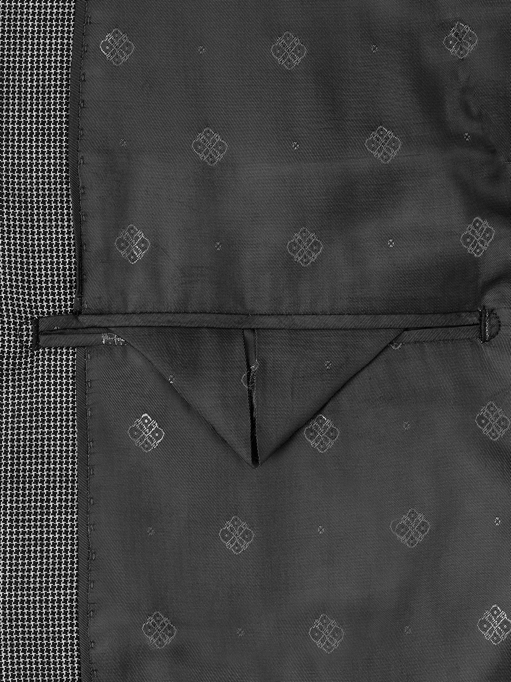 Alternate Image of Wool Micro Check Single Breasted Peak Lapel Suit Jacket-2