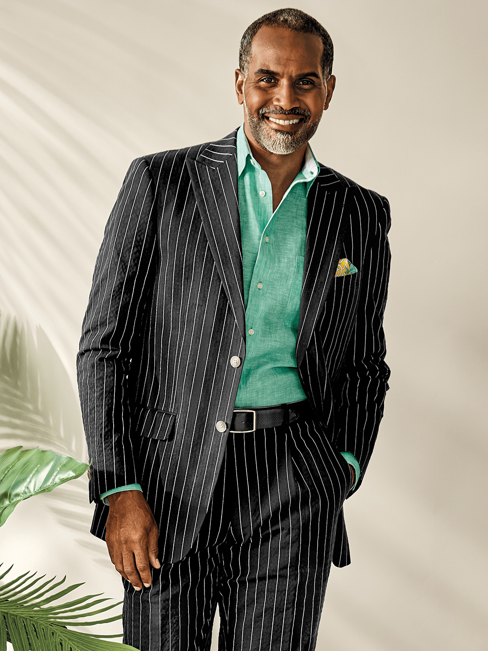 Alternate Image of Cotton Stretch Seersucker Pinstripe Peak Lapel Suit Jacket-1