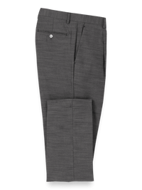 Performance Blend Single Pleat Suit Pants - Charcoal