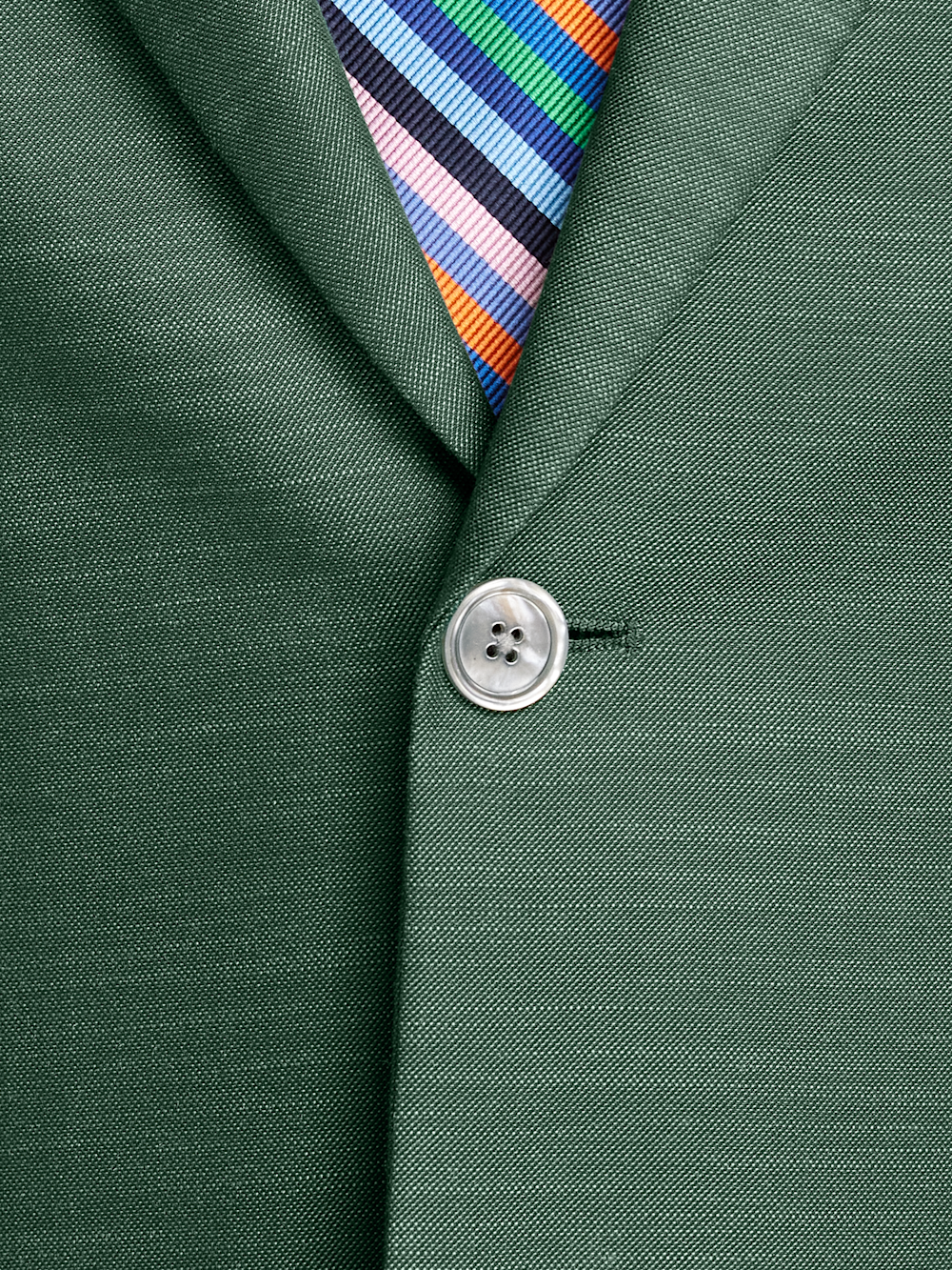 Alternate Image of Microfiber Linen Blend Single Breasted Peak Lapel Suit Jacket-4