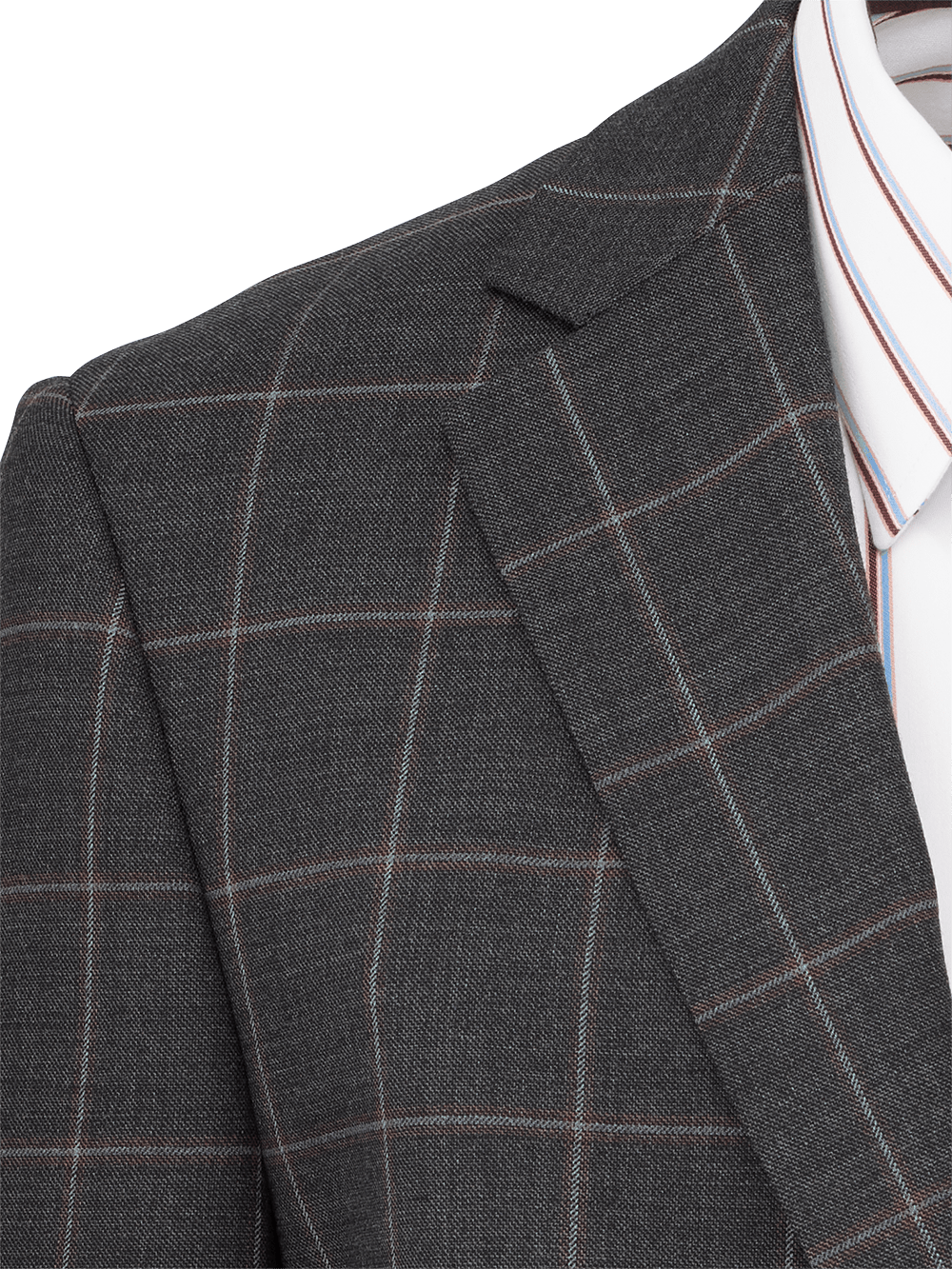 Alternate Image of Wool Stretch Windowpane Notch Lapel Suit Jacket-3