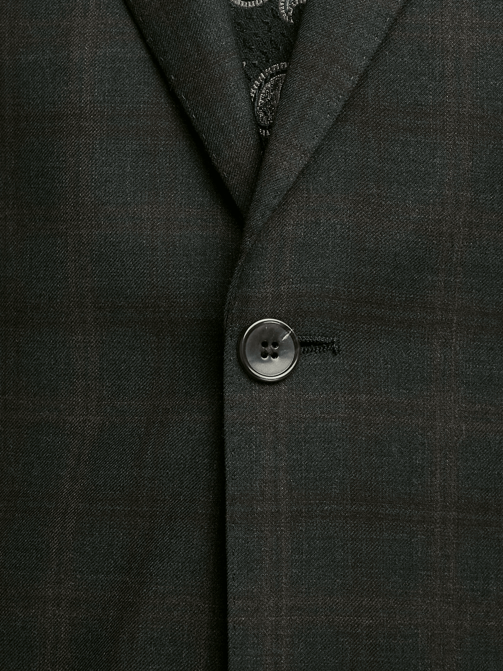 Alternate Image of Wool Stretch Plaid Single Breasted Peak Lapel Suit Jacket-4