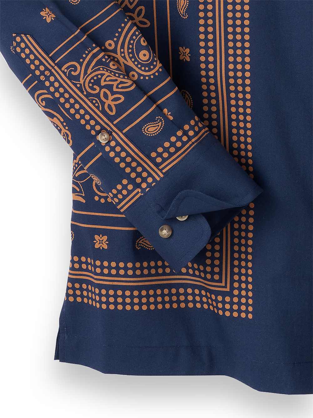 Alternate Image of Cotton Border Print Casual Shirt-3