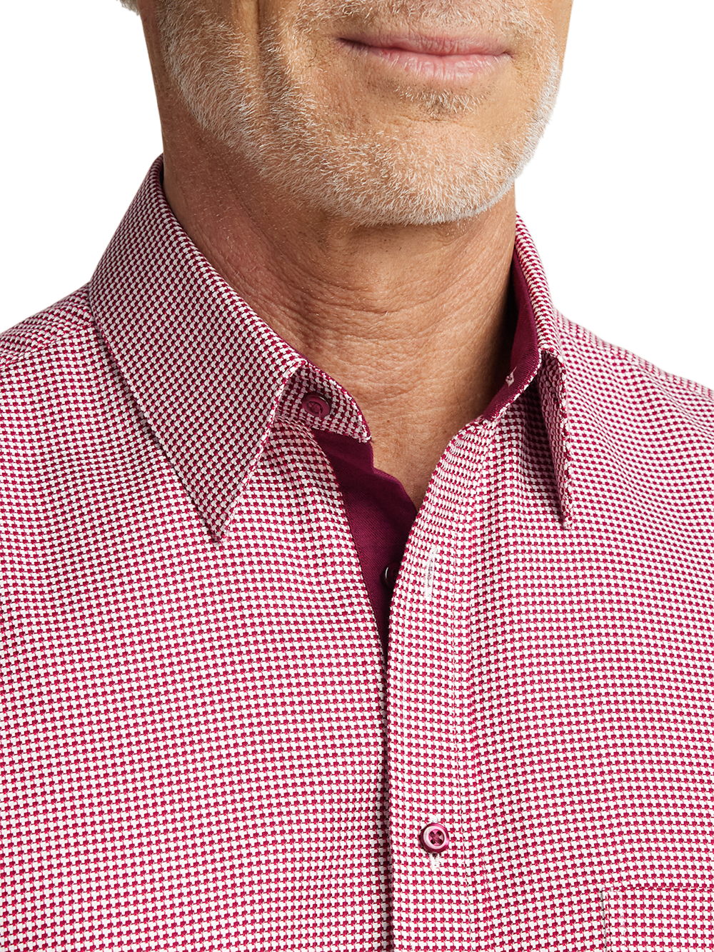 Alternate Image of Cotton Houndstooth Casual Shirt-2