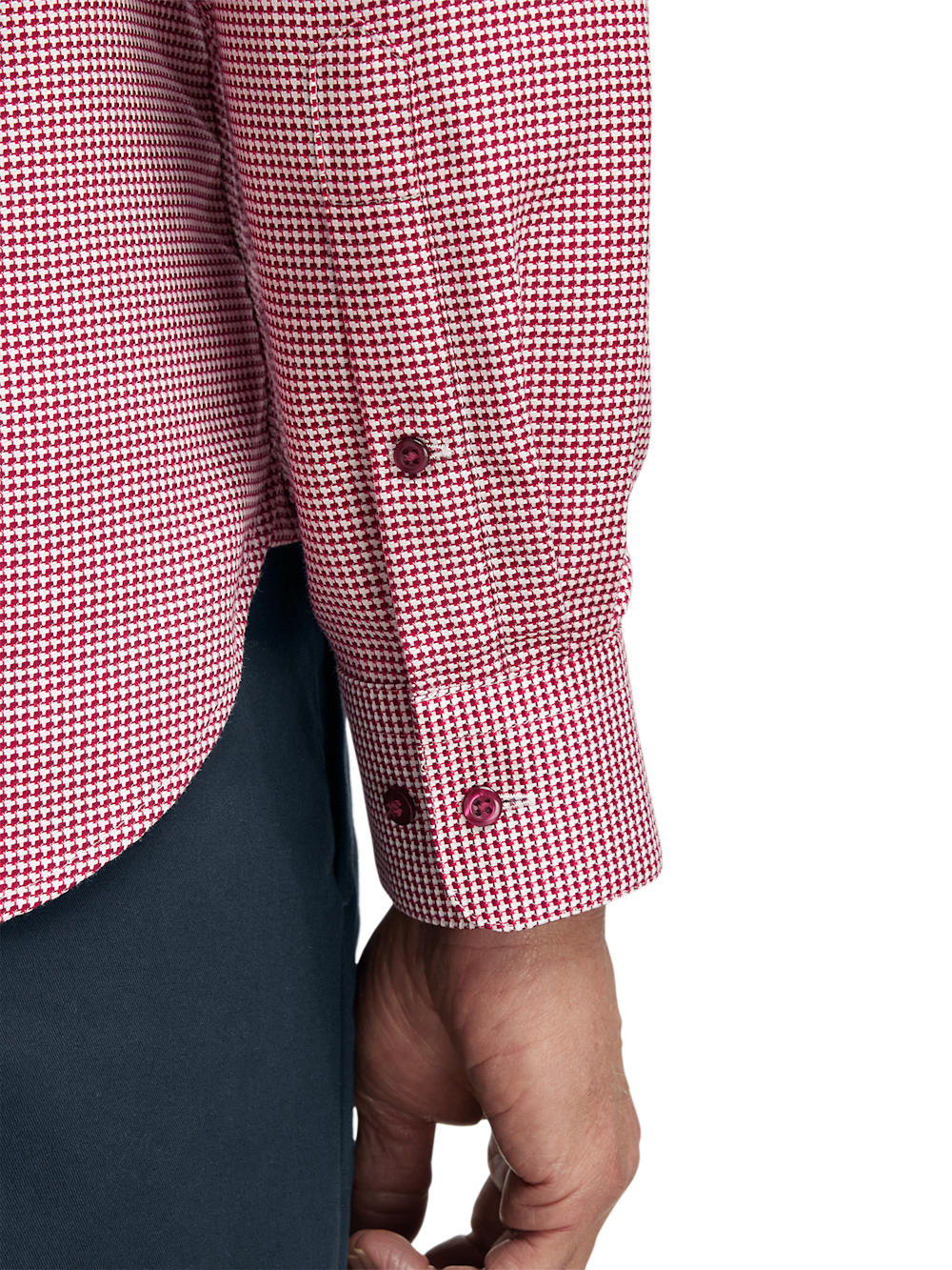 Alternate Image of Cotton Houndstooth Casual Shirt-3