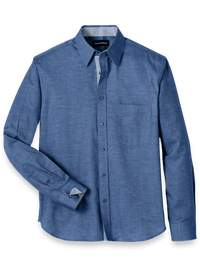 Cotton Solid Casual Shirt - Blue