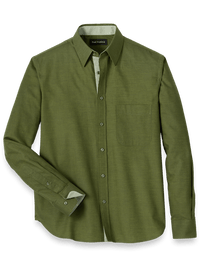 Cotton Solid Casual Shirt - Green