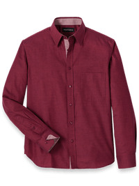 Cotton Solid Casual Shirt - Burgundy