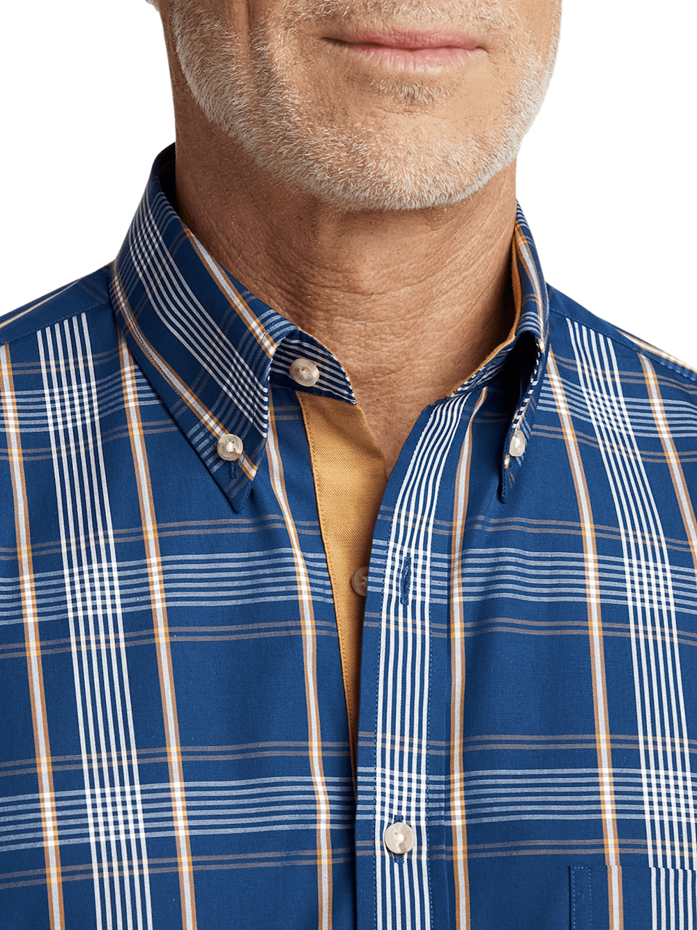 Alternate Image of Cotton Plaid Casual Shirt-2