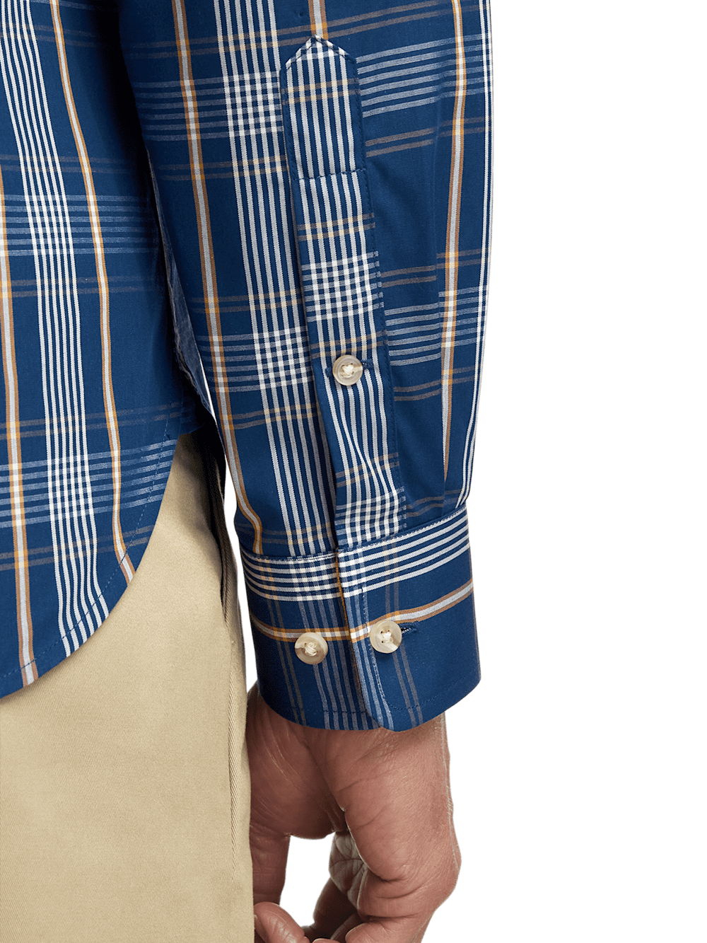 Alternate Image of Cotton Plaid Casual Shirt-3