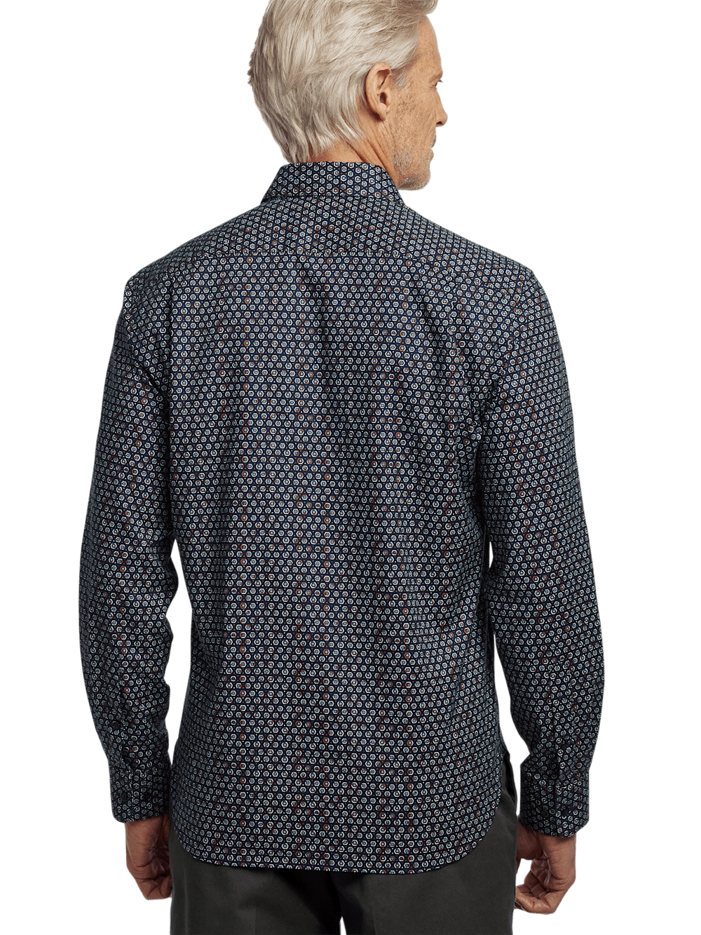Alternate Image of Cotton Geometric Print Casual Shirt-4