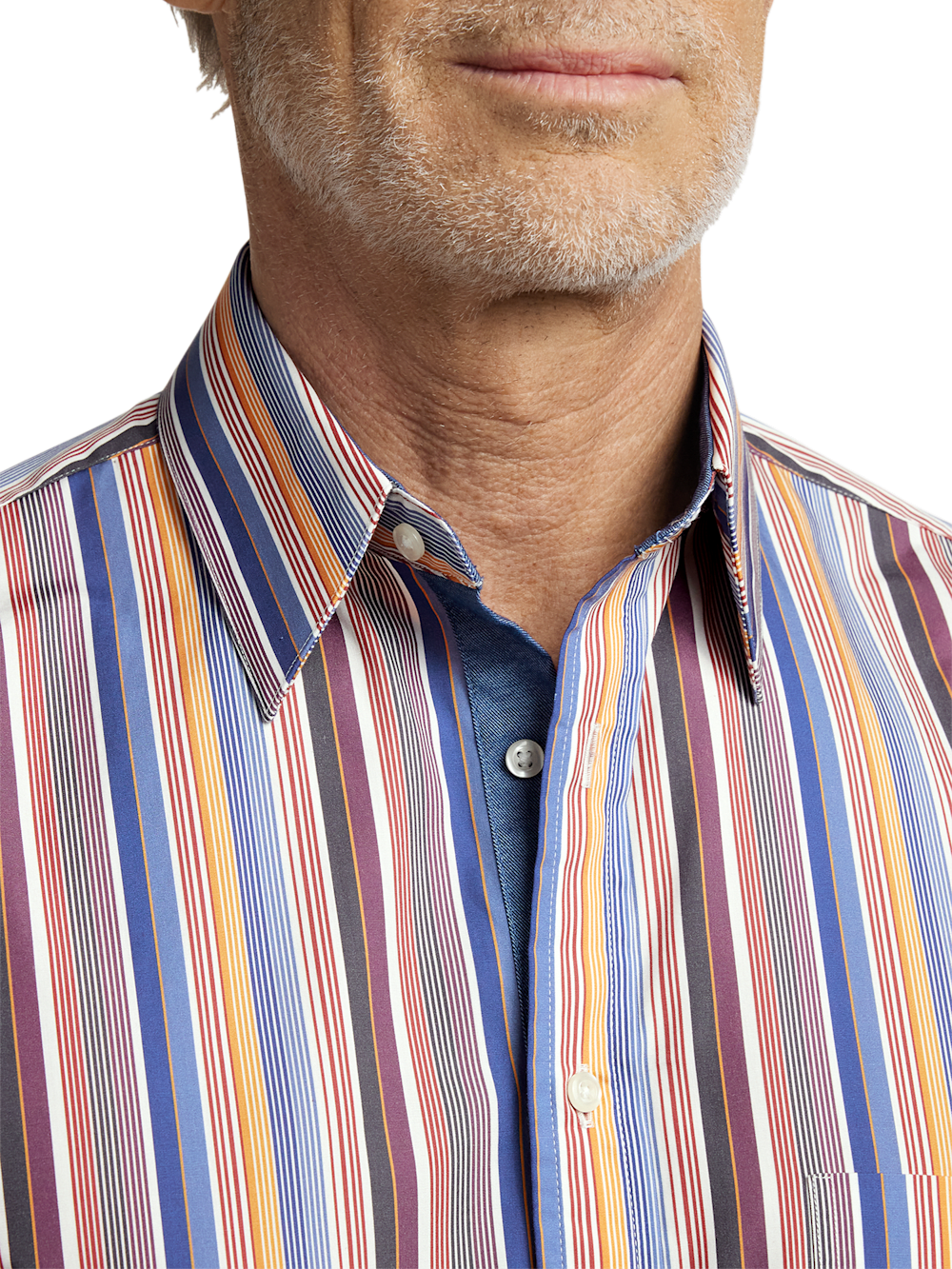 Alternate Image of Cotton Stripe Print Casual Shirt-2