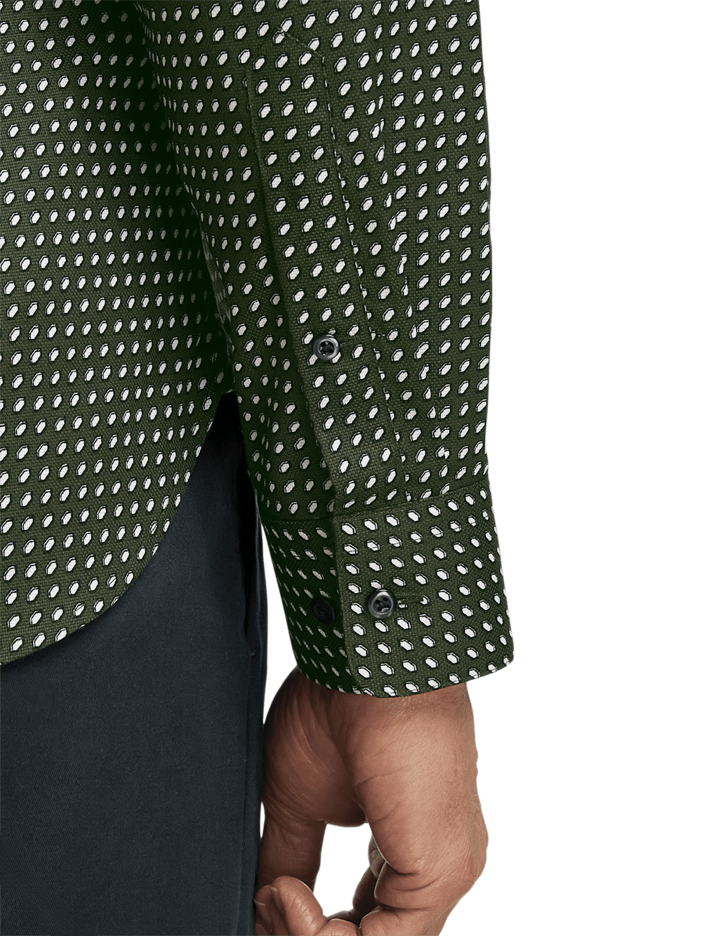 Alternate Image of Cotton Circle Print Casual Shirt-3