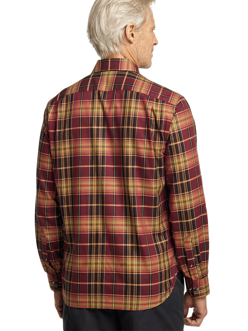 Alternate Image of Cotton Plaid Casual Shirt-4