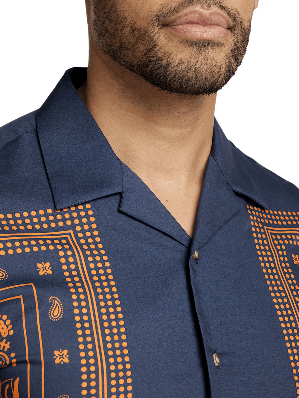 Alternate Image of Cotton Border Print Casual Shirt-2