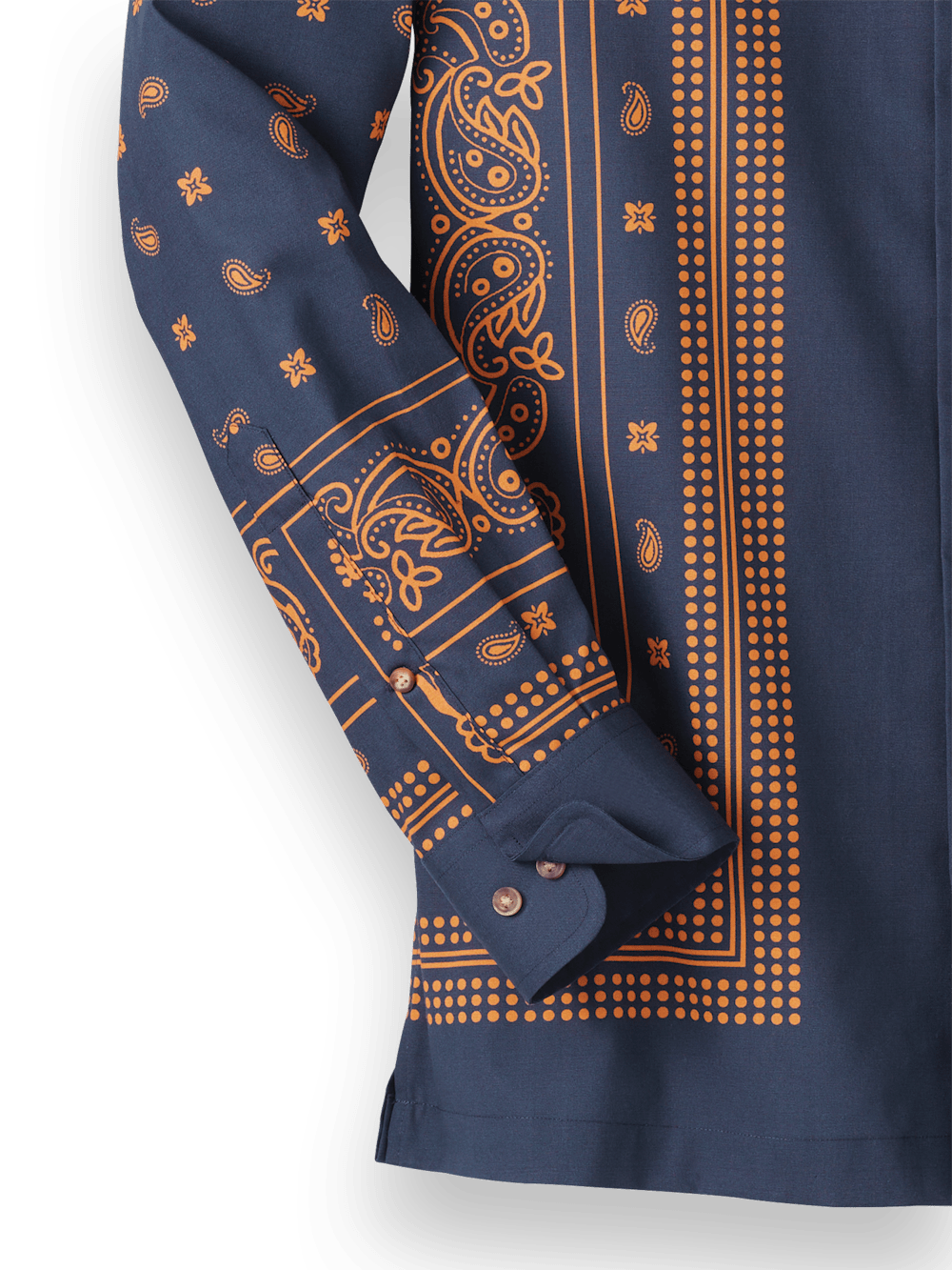 Alternate Image of Cotton Border Print Casual Shirt-6