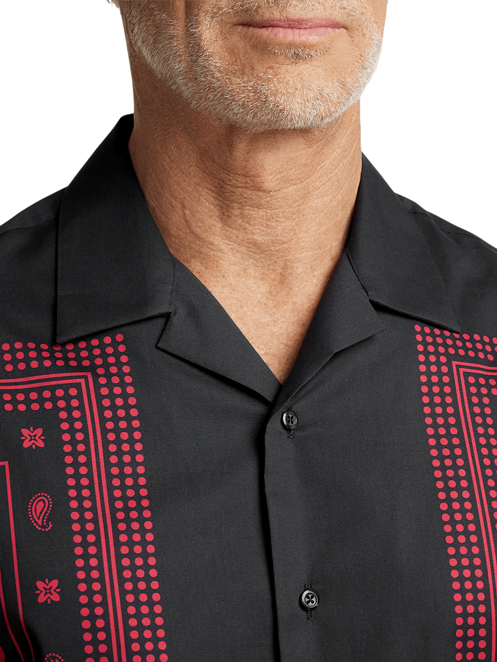 Alternate Image of Cotton Border Print Casual Shirt-2