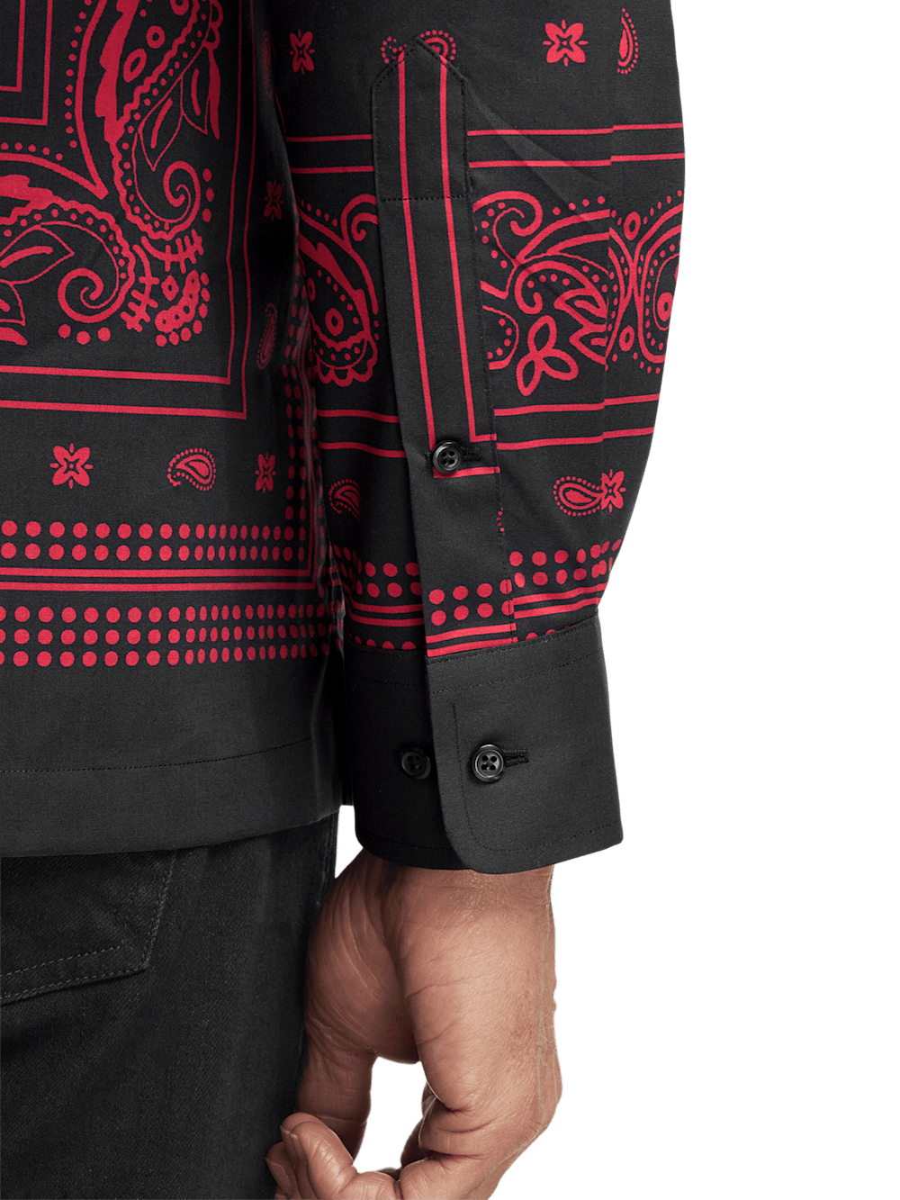 Alternate Image of Cotton Border Print Casual Shirt-3