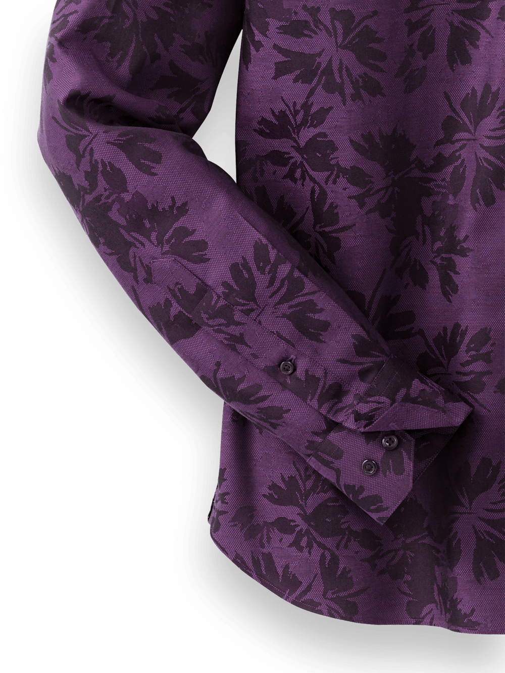 Alternate Image of Cotton Floral Jacquard Casual Shirt-6
