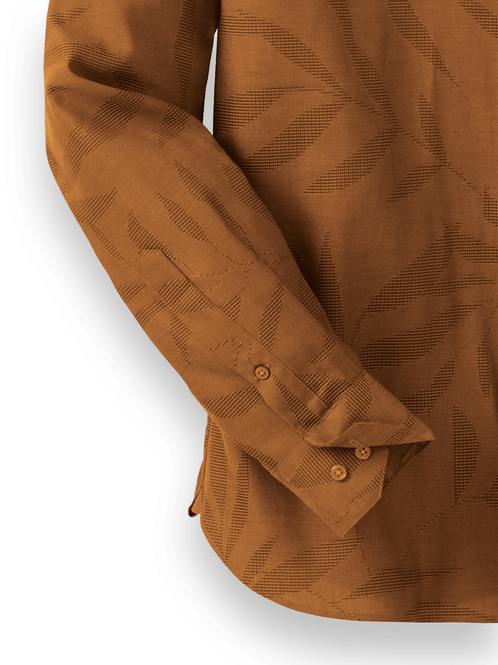 Alternate Image of Cotton Leaf Jacquard Casual Shirt-6