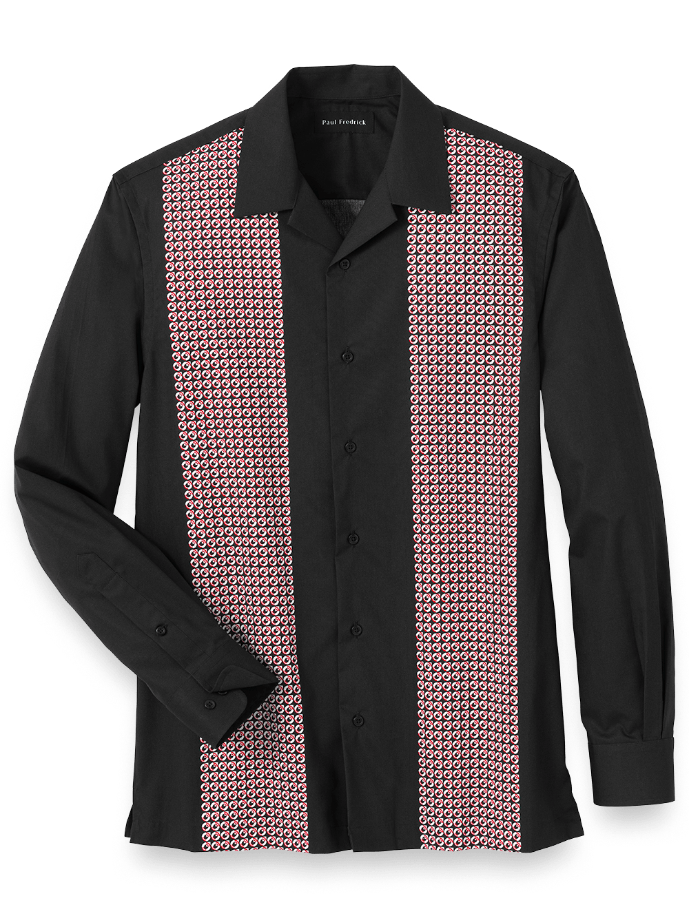 Product Image of Cotton Geometric Print Casual Shirt-Black