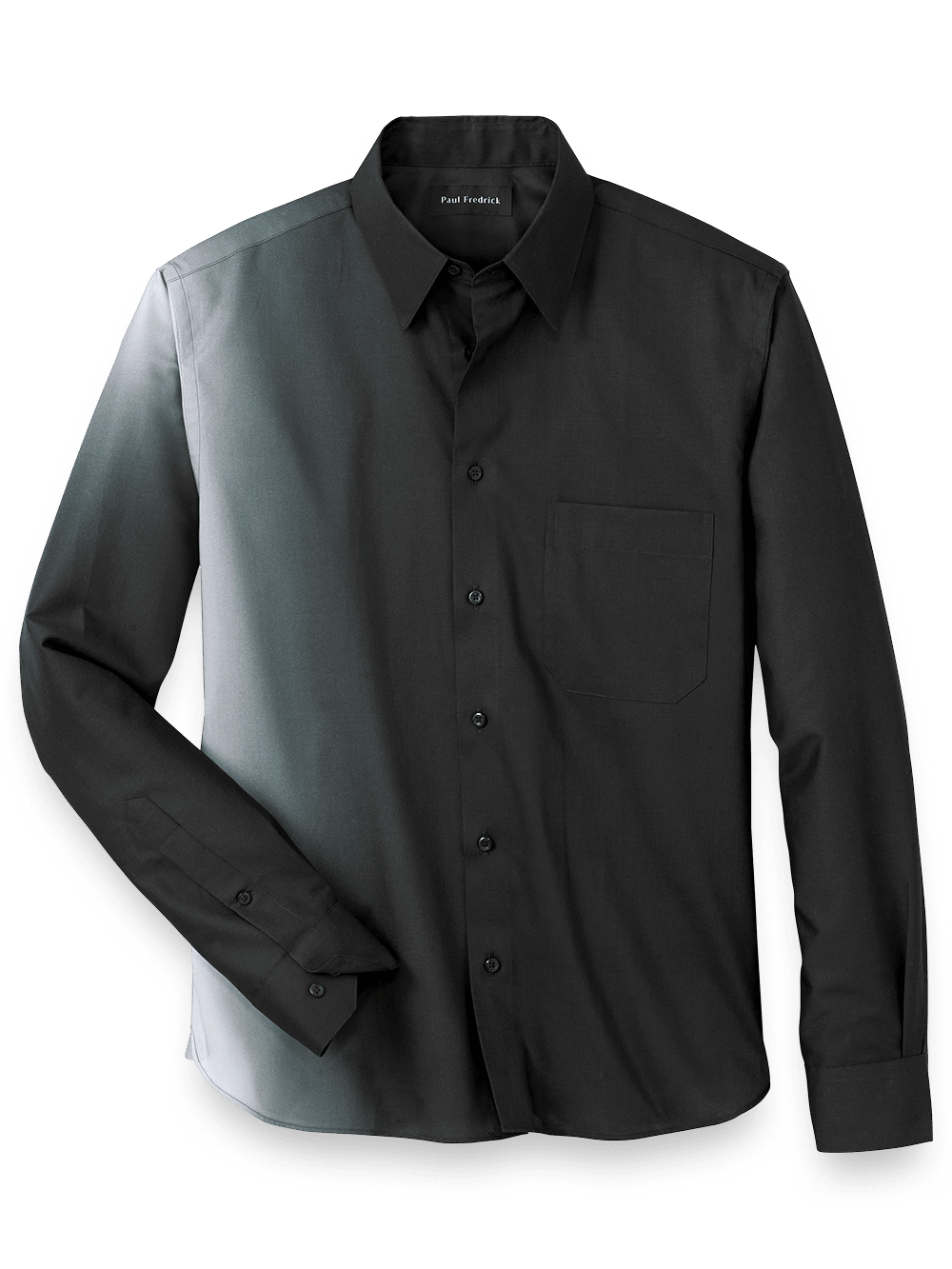 Product Image of Cotton Ombre Print Casual Shirt-Black