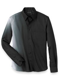 Cotton Ombre Print Casual Shirt - Black