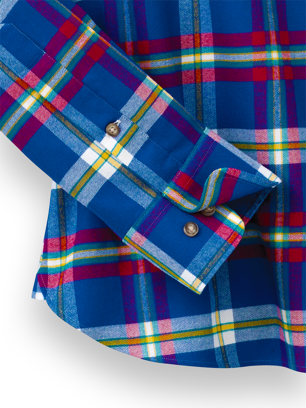 Alternate Image of Brushed Twill Plaid Casual Shirt-2