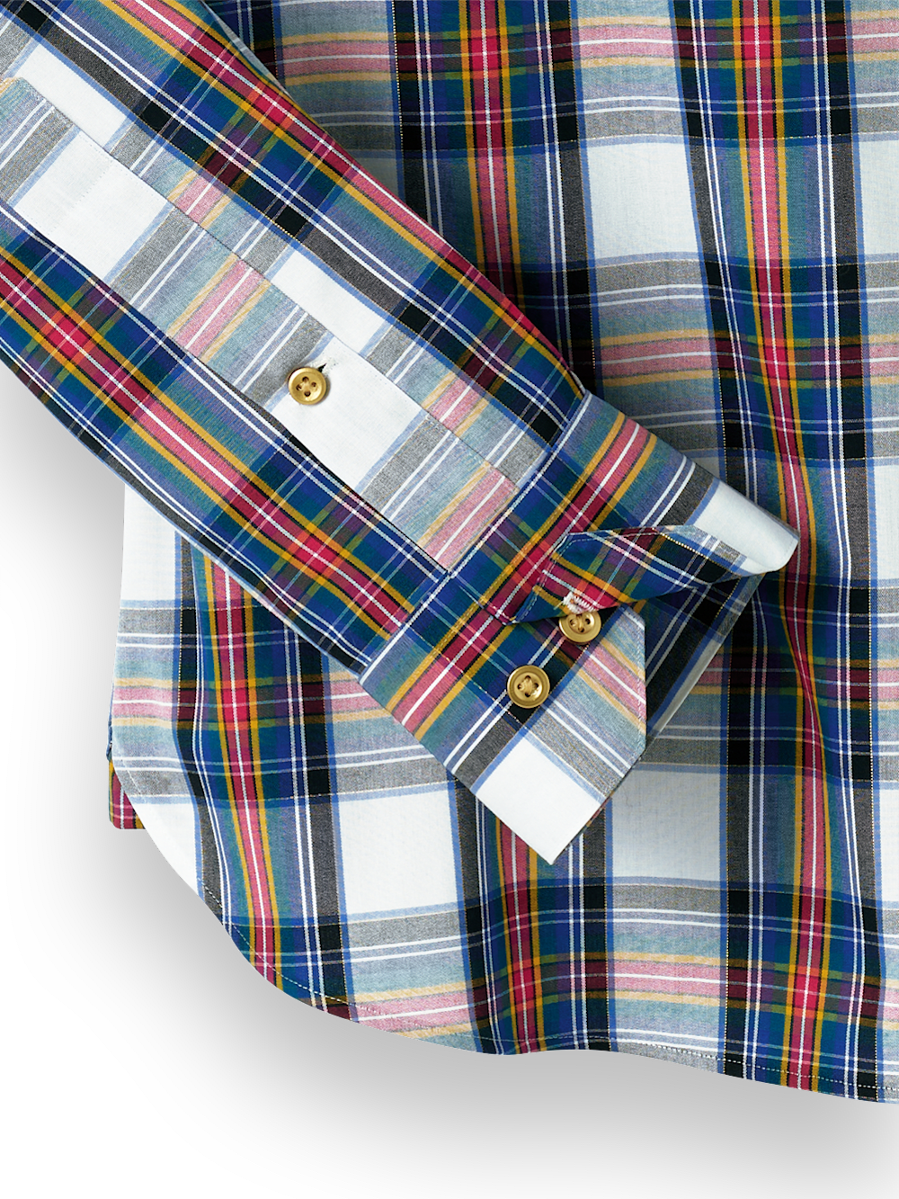 Alternate Image of Cotton Blend Tartan Plaid Casual Shirt-3