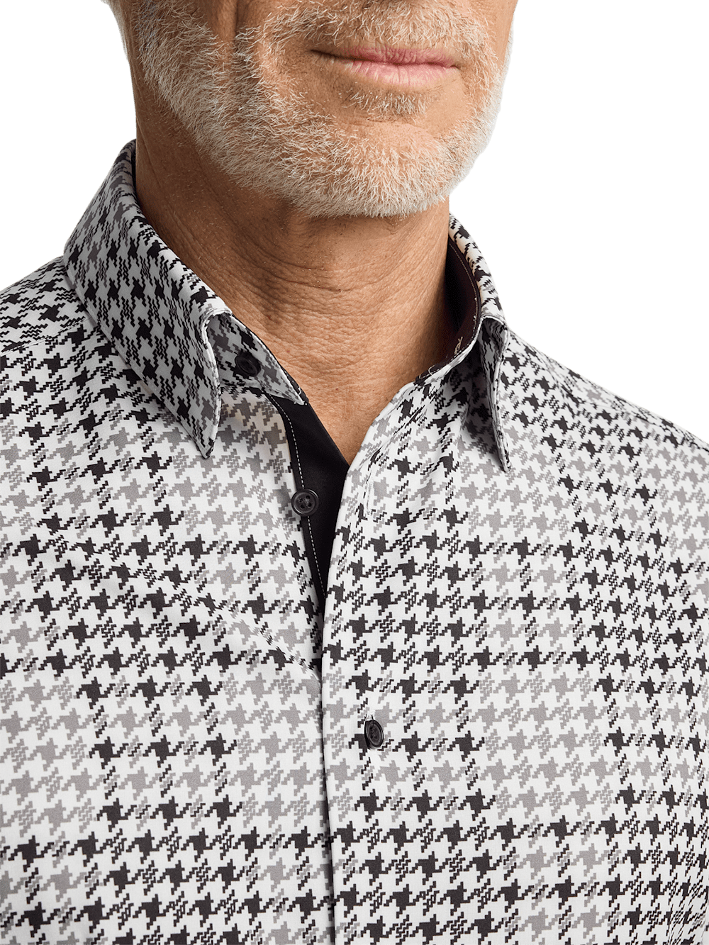 Alternate Image of Performance Stretch Houndstooth Casual Shirt-2