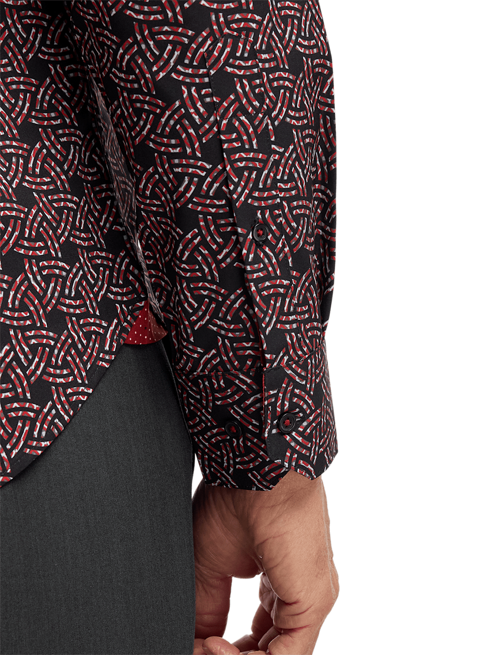 Alternate Image of Performance Stretch Geometric Casual Shirt-3