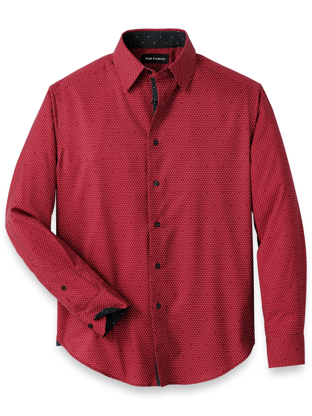 Product Image of Performance Stretch Dot Casual Shirt-Red
